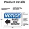 Signmission Parts And Service (Left Arrow) Sign With Symbol, 14 in W x Rectangle, Vinyl Decal OS-2PACK-NS-D-1014-L-17135 - alternate 3